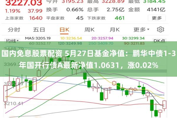 国内免息股票配资 5月27日基金净值：鹏华中债1-3年国开行债A最新净值1.0631，涨0.02%