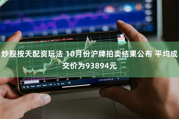 炒股按天配资玩法 10月份沪牌拍卖结果公布 平均成交价为93894元